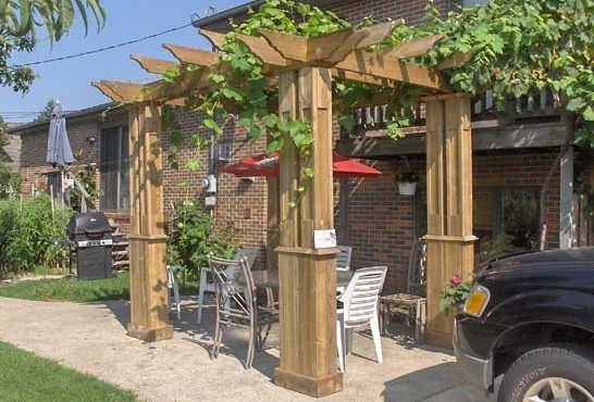 Free Standing Deck with Pergola