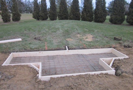 Outdoor Fire place foundation, Windsor Ontario