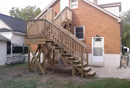 Second Story Deck Stairs, Windsor Ontario