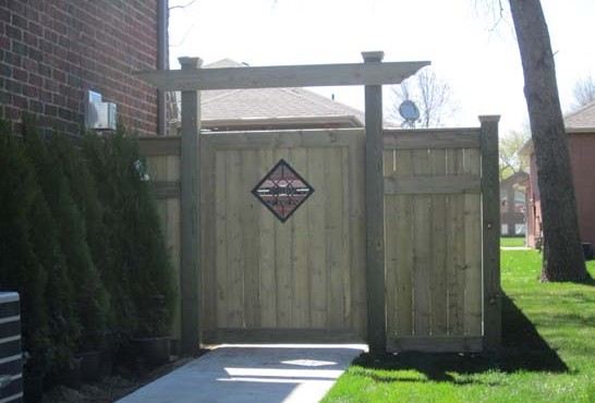 Wood Fence Gate with Arbor, Windsor Ontario